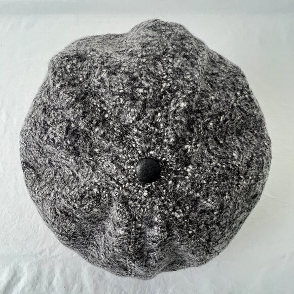 Newsboy Cap Style Hat, by Giovannio New York Salt & Pepper Polyester Blend, New! - Picture 7 of 16